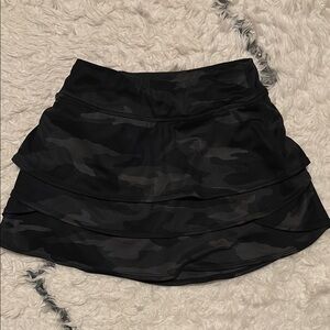 Black Camouflage Skirt